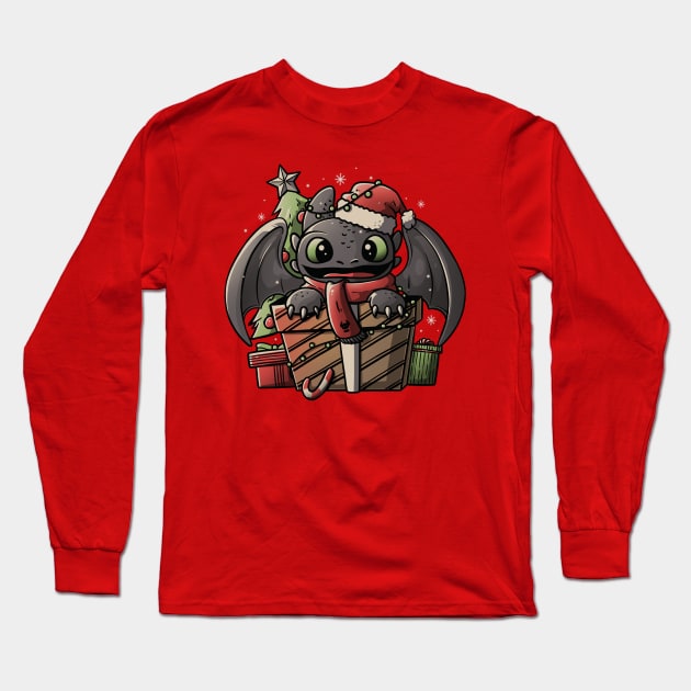 Dragon Gift Cute Funny Christmas - Light Long Sleeve T-Shirt by eduely